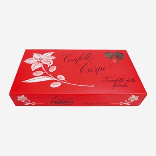 *CONFETTI ROSSI CON MANDORLA IN CONFEZIONE DA KG 1