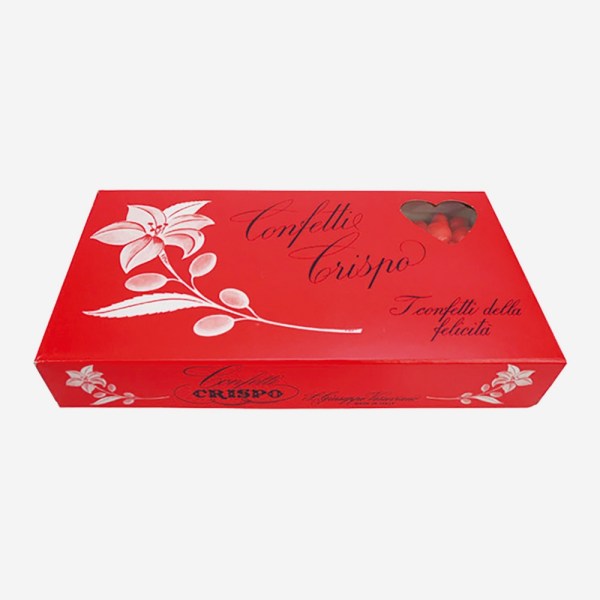 *CONFETTI ROSSI CON MANDORLA IN CONFEZIONE DA KG 1