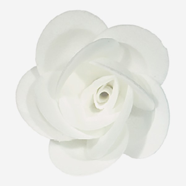 ROSA BIANCA IN CIALDA DIAMETRO CM 4 PZ 100