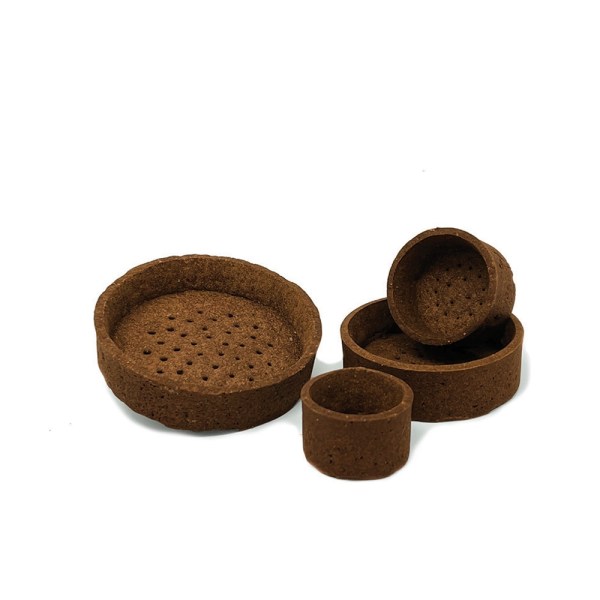 Tartellette modern rotonde con cacao Ø43mm (250 PZ)