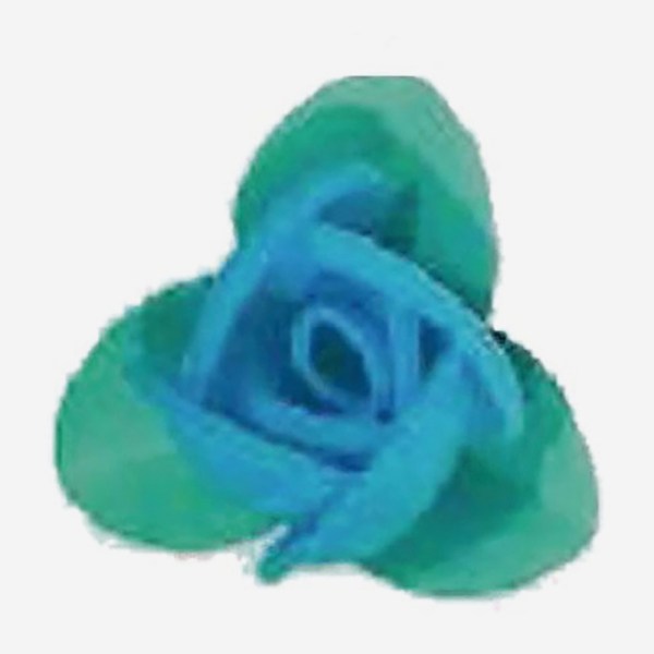 BOCCIOLINO CELESTE CON FOGLIE VERDI IN CIALDA CM 3,5 PZ 200