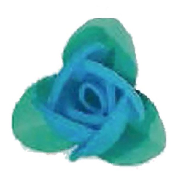 BOCCIOLINO CELESTE CON FOGLIE VERDI IN CIALDA CM 3,5 PZ 200