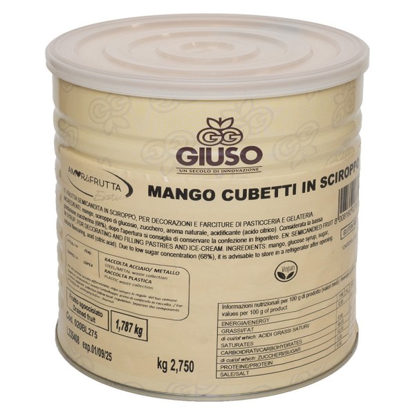 MANGO A CUBETTI AMORDIFRUTTA IN SCIROPPO DA KG2,75 (020BL275A)