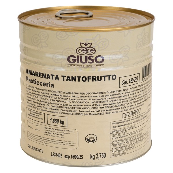 AMARENATA 18/20 TANTOFRUTTO PASTICC IN SCIROPPO KG2,75(02013275)