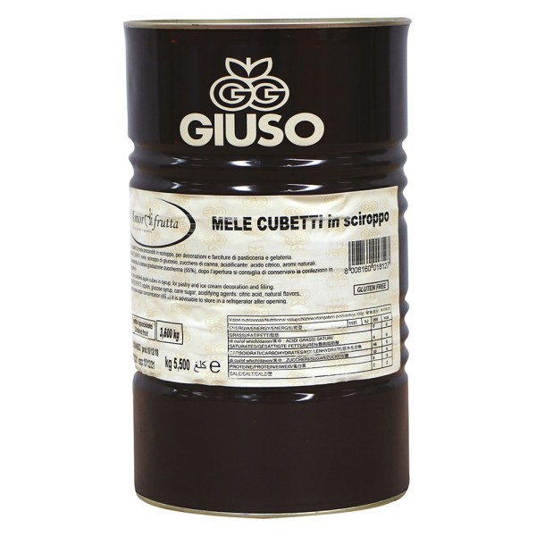 MELE A CUBETTI 12x12 IN SCIROPPO AMORDIFRUTTA KG2,75 (020AK275A)