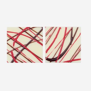 QUADRATI BIANCHI STRIATI ROSSI/NERI 3 CM DA 220 PZ (1034182)