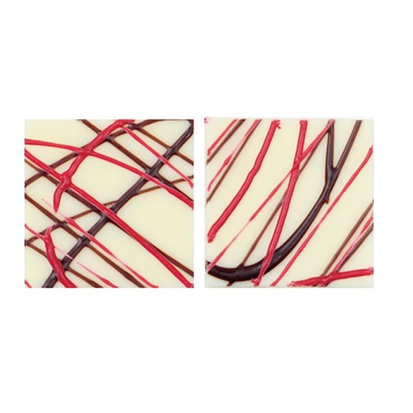 QUADRATI BIANCHI STRIATI ROSSI/NERI 3 CM DA 220 PZ (1034182)