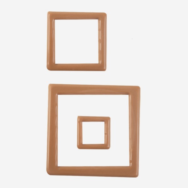 *CORNICI QUADRATE CARAMELLO ASS.(6,5-4,2-2,5CM) 59PZ (2034429)