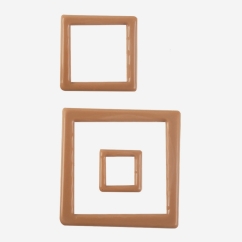 *CORNICI QUADRATE CARAMELLO ASS.(6,5-4,2-2,5CM) 59PZ (2034429)