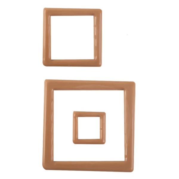 *CORNICI QUADRATE CARAMELLO ASS.(6,5-4,2-2,5CM) 59PZ (2034429)