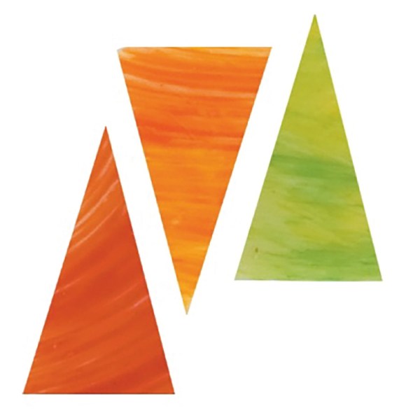 TRIANGOLI ARCOBALENO 3,8X2,4CM DA 540PZ (1034726)