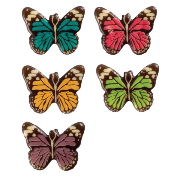 FARFALLE ASSORTITE COLORATE DI CIOCC. 3,6X2,9 CM PZ120 (2034787)