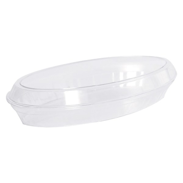 VASSOI OVALI CON COPERCHIO 1^MISURA CM 27,4X14 PZ 60 TRASPARENTI