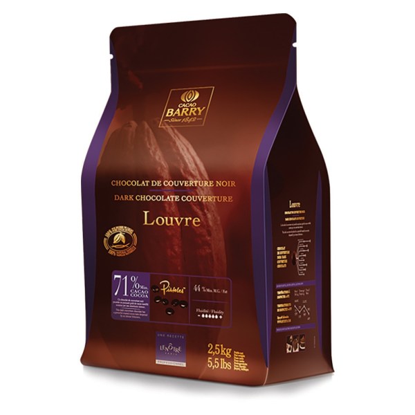 CIOCCOLATO FONDENTE LOUVRE - LENOTRE DA 2,5 KG IN CALLETS