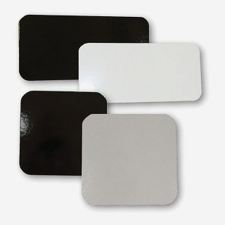 PIATTI RENOIR QUADRATI CM 20x20 BIANCO/NERO KG10