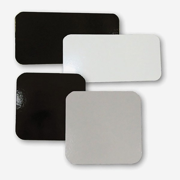 PIATTI RENOIR QUADRATI CM 20x20 BIANCO/NERO KG10