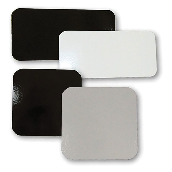 PIATTI RENOIR QUADRATI CM 20x20 BIANCO/NERO KG10