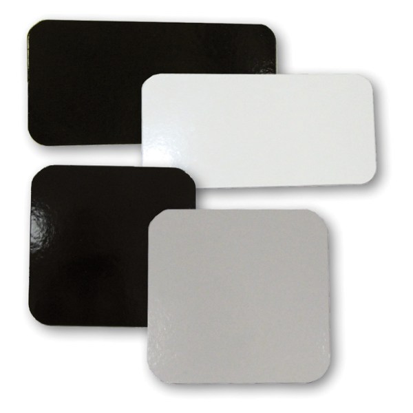 PIATTI RENOIR QUADRATI CM 28x28 BIANCO/NERO KG10