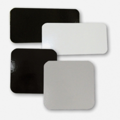 PIATTI RENOIR QUADRATI CM 30x30 BIANCO/NERO KG10