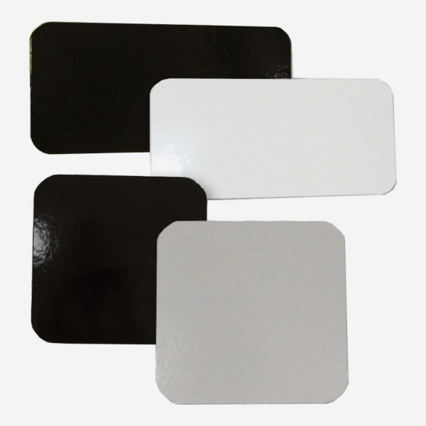 PIATTI RENOIR QUADRATI CM 32x32 BIANCO/NERO KG10