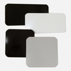 PIATTI RENOIR QUADRATI CM 32x32 BIANCO/NERO KG10