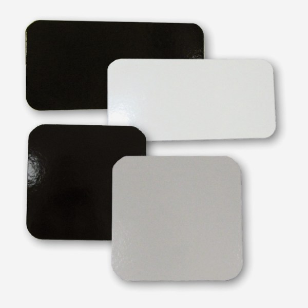 PIATTI RENOIR RETTANGOLARI CM15x30 BIANCO/NERO KG10