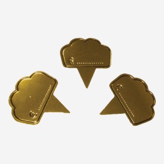 SEGNAPREZZI IN CARTONCINO ORO STAMPATO MARRONE PZ 1000