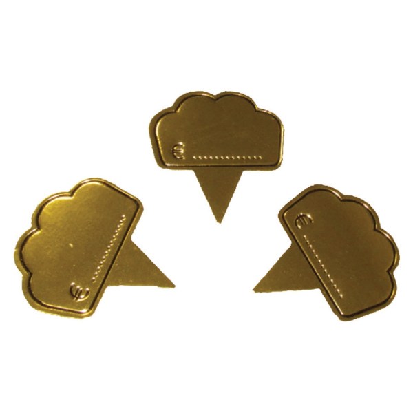 SEGNAPREZZI IN CARTONCINO ORO STAMPATO MARRONE PZ 1000