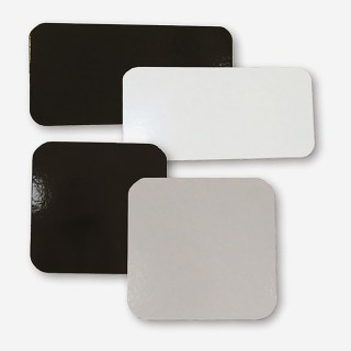 PIATTI RENOIR QUADRATI CM 22x22 BIANCO/NERO KG 10