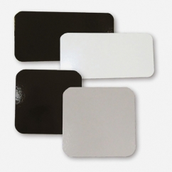 PIATTI RENOIR QUADRATI CM 22x22 BIANCO/NERO KG 10