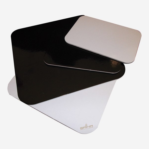 PIATTI RENOIR QUADRATI CM 26x26 BIANCO/NERO KG 10