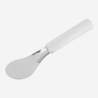 SPATOLA GELATO MANICO BIANCO  27 CM IN ACCIAIO INOX