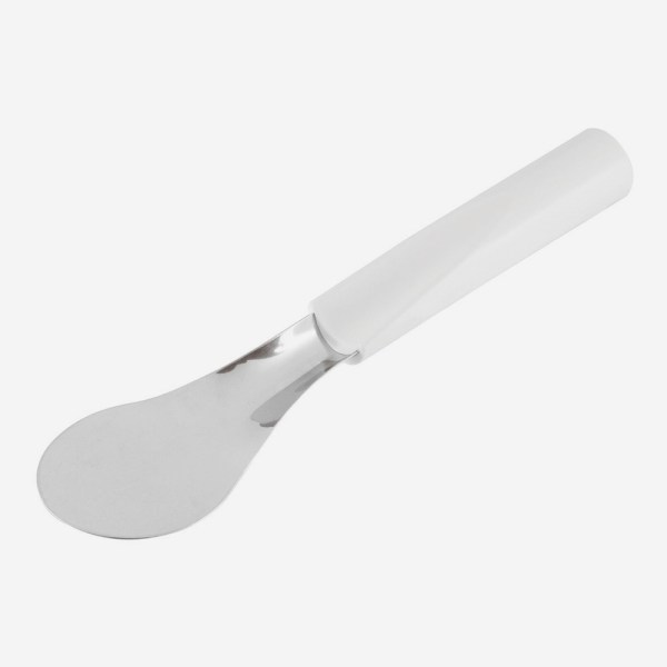 SPATOLA GELATO MANICO BIANCO  27 CM IN ACCIAIO INOX