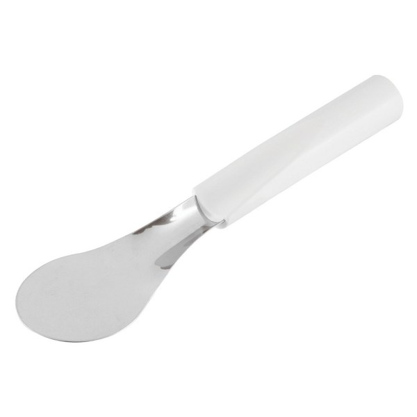 SPATOLA GELATO MANICO BIANCO  27 CM IN ACCIAIO INOX