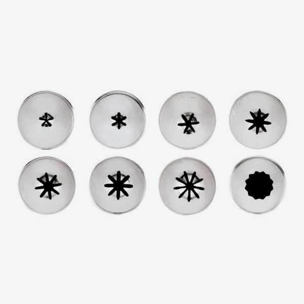 SET BOCCHETTE ASSORTITE DA 8 PZ IN ACCIAIO INOX