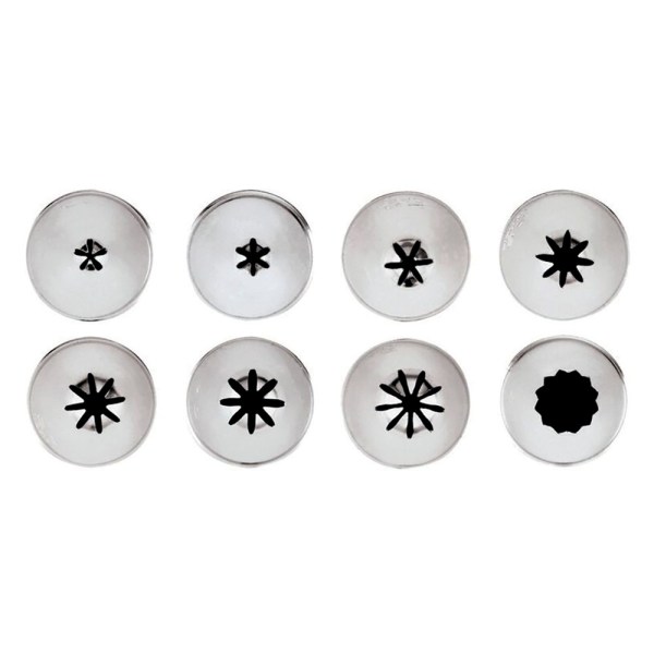 SET BOCCHETTE ASSORTITE DA 8 PZ IN ACCIAIO INOX