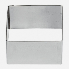 *MONACHELLE QUADRATE SET 6 PZ 5X5X3 CM IN ACCIAIO INOX