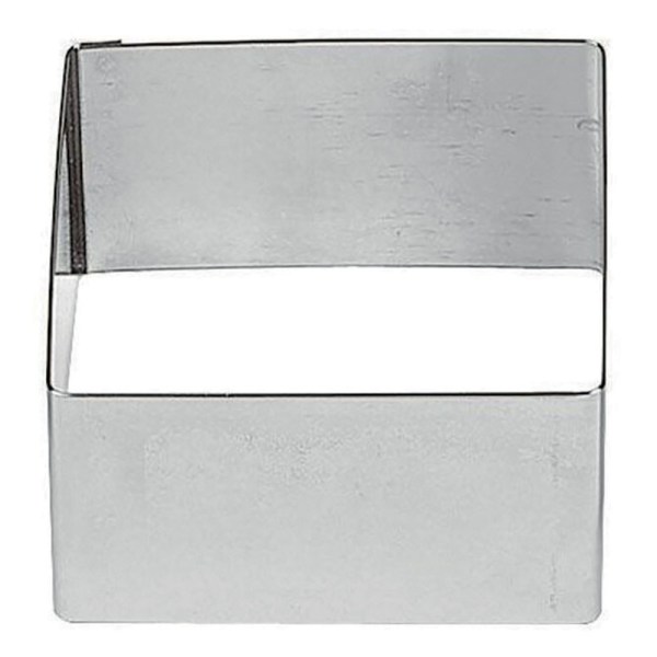 *MONACHELLE QUADRATE SET 6 PZ 5X5X3 CM IN ACCIAIO INOX