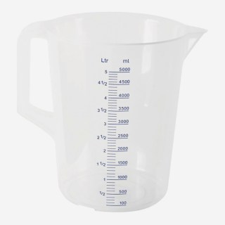 CARAFFA GRADUATA DIAM 19 CM/ H 24 CM/ LT 5 IN POLIPROPILENE