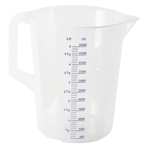 CARAFFA GRADUATA DIAM 19 CM/ H 24 CM/ LT 5 IN POLIPROPILENE
