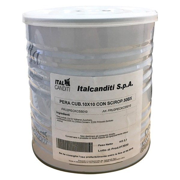 PERE A CUBETTI 10X10 SEMICANDITE IN SCIROPPO KG 3