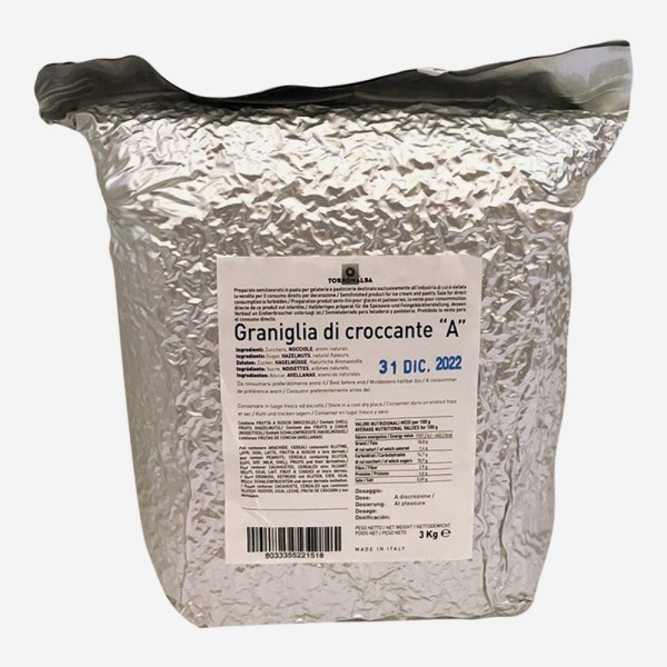*GRANIGLIA DI CROCCANTE  A  NOCCIOLA DA KG 3 (0151)