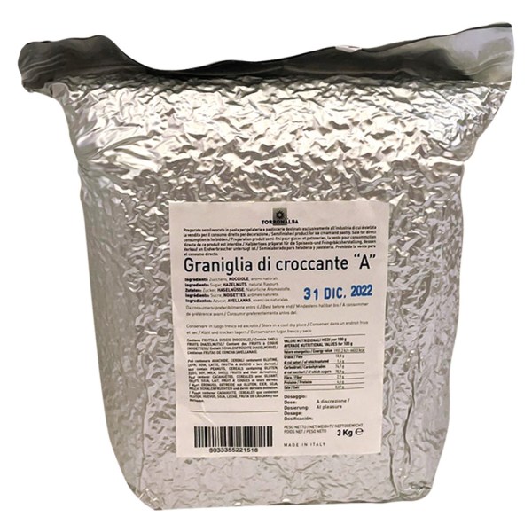 *GRANIGLIA DI CROCCANTE  A  NOCCIOLA DA KG 3 (0151)