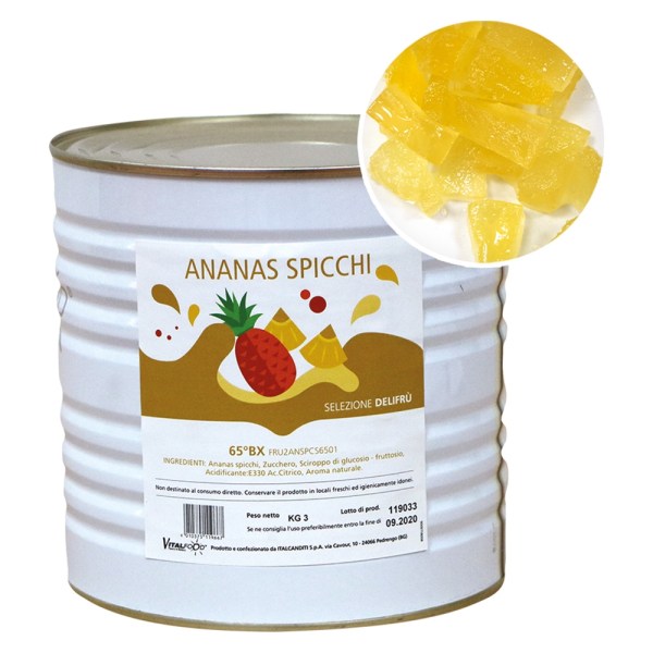 ANANAS A SPICCHI SEMICANDITO IN SCIROPPO DA KG 3