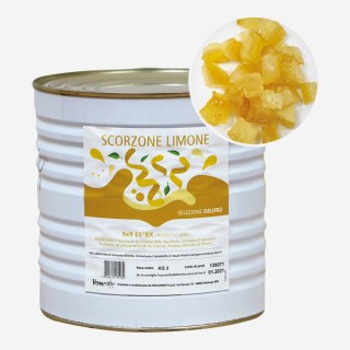 SCORZONE LIMONE CUBETTI 9X9 SEMICANDITO IN SCIROPPO DA KG 3