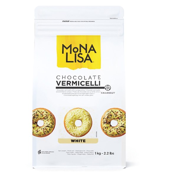 CODETTA DI CIOCCOLATO BIANCO (CHOCOLATE VERMICELLI WHITE) DA 1KG