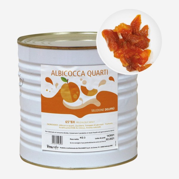 ALBICOCCA A QUARTI SEMICANDITA IN SCIROPPO KG 3