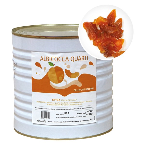 ALBICOCCA A QUARTI SEMICANDITA IN SCIROPPO KG 3