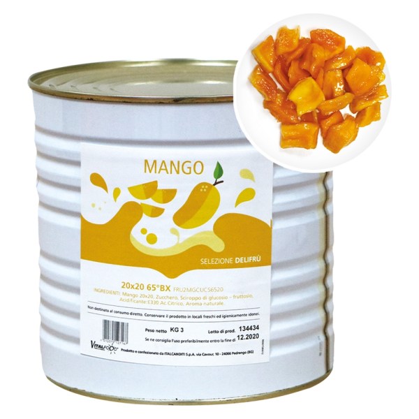 MANGO CUBETTI 20X20 SEMICANDITO IN SCIROPPO KG 3
