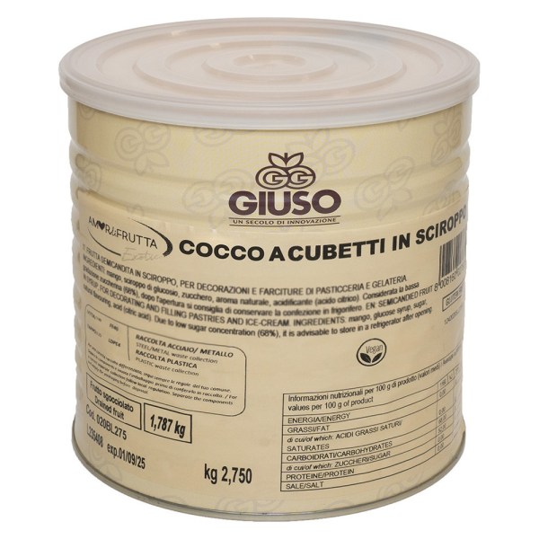 COCCO A CUBETTI AMORDIFRUTTA EXOTIC IN SCIROPPO DA KG 2,75